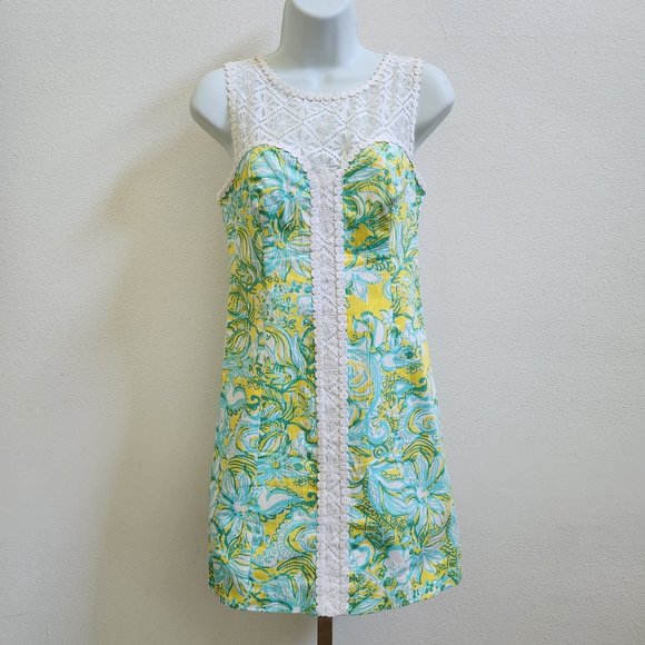 Lilly Pulitzer Sofia Shift Dandelion Yellow, size 0 - Picture 2 of 12